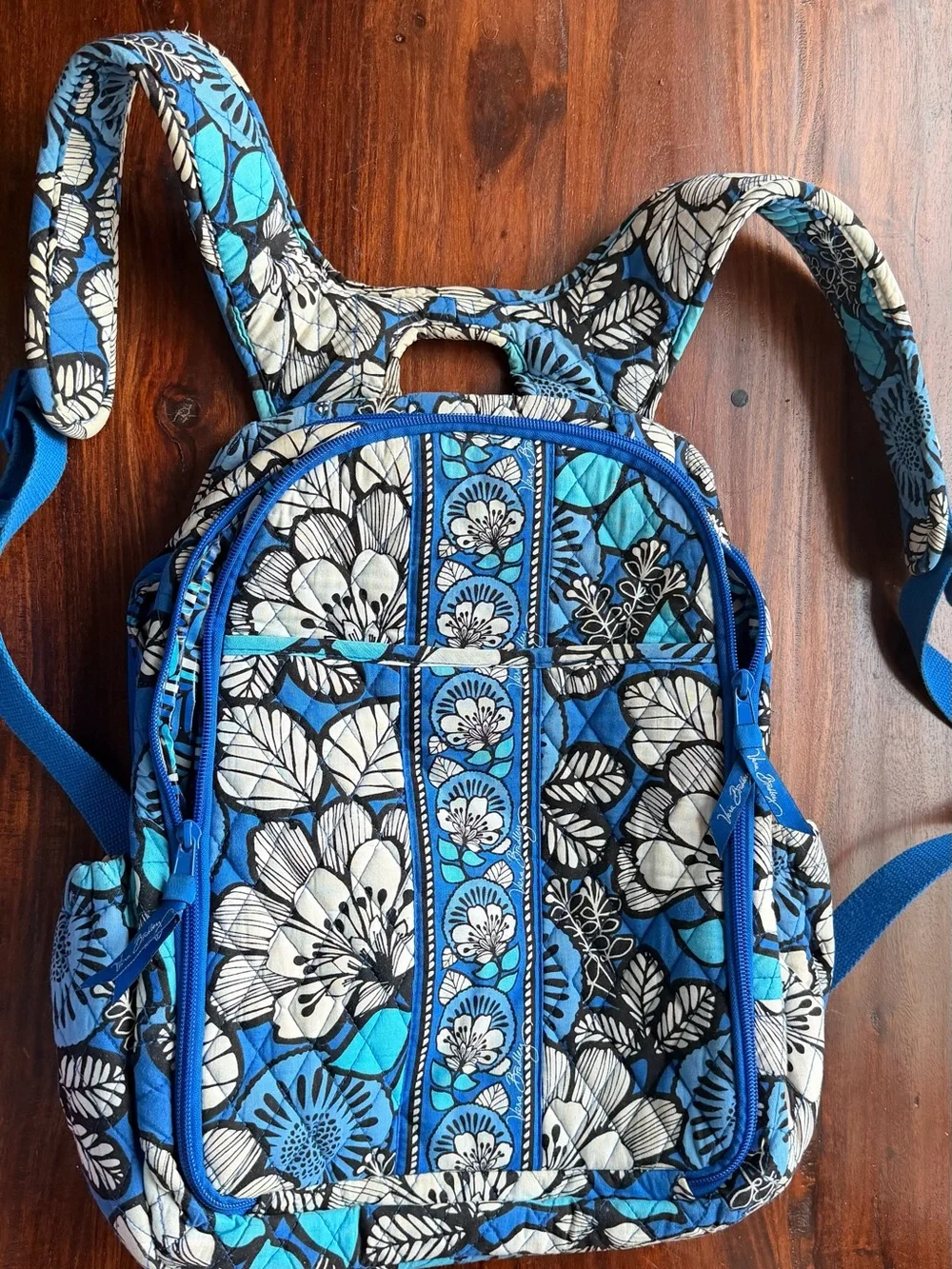 Vera Bradley Blue Bayou Quilted Backpack with Laptop Compartment